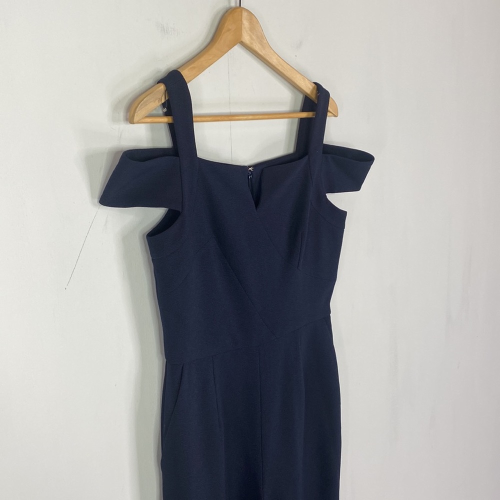 Tahari Off Shoulder Wide Leg Jumpsuit